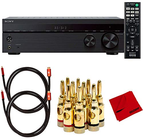 Sony STRDH590 5.2 Multi-Channel 4k HDR AV Receiver with Deco Gear HDMI Cable Bundle