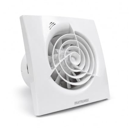 Fantronix Wispa 100mm Bathroom Extractor Fan with Run-On Timer | Continues Extracting After The Light Is Switched Off For More Effective Moisture Removal.