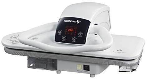 Speedypress Dampfpresse 71HD weiß, robust, professionell, 68 cm (+ kostenloser Bügelaufsatz, Anti-Kalk-Wasserfilter, Ersatzbezug und Schaumstoffunterfilz)