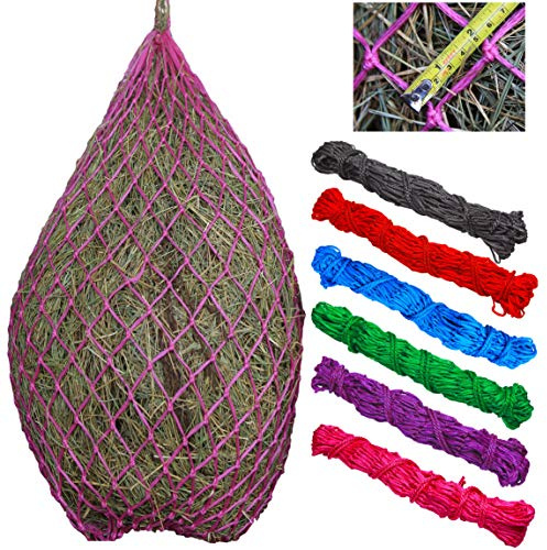 T TEKE 2 pcs Classic Slow hay Feeder hay nets, 40 Length with 2 Holes, Horse Supplies hay Bags for Horses, Goat Feed