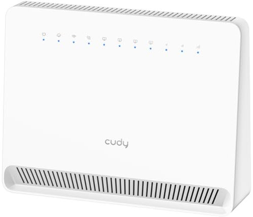 Cudy 4G LTE Advanced Cat 12 AX3000 Wi-Fi 6 Router con Ranura SIM, 3000Mbps WiFi Velocidad, MU-MIMO, OpenVPN, WireGuard, IPsec, WAN Failover, LT15E