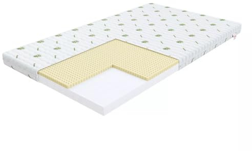 Matratze 70x140 Kinder H2-H3 Latex - Bambo - Schaumstoff Matratzen 8cm Dicke für Kinderbett - Kindermatratze 70x140 - Schaumstoffmatratze T25 mit Latexschicht - Bett Matratze