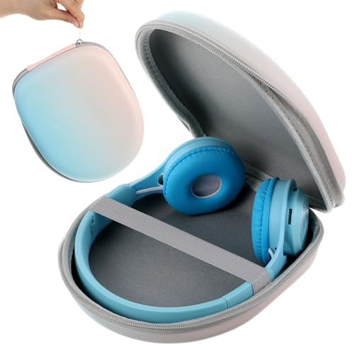 Classicseali Custodia per cuffie, custodia portatile da viaggio, custodia rigida per cuffie over-ear, fascia elastica integrata, adatta per la maggior parte delle cuffie, colorata