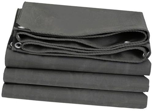 Multi-Purpose Heavy Duty Waterproof Canvas Tarp Ground Sheets Camping Tent Garden Cover (Dark Gray,118.1 x 118.1)