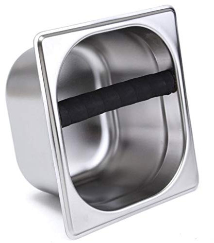 LHKJ Boîte à café en Acier Inoxydable, Anti-Rouille, Facile à Nettoyer, pour Machine à café Semi-Automatique Professionnelle