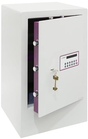 ARREGUI Forma Evolution 150090 Cassaforte con chiave e codice | Cassetta di sicurezza con presa, apertura con tastiera e chiave | Cassaforte elettronica per casa, doppia sicurezza | 62x38,5x36cm | 71L