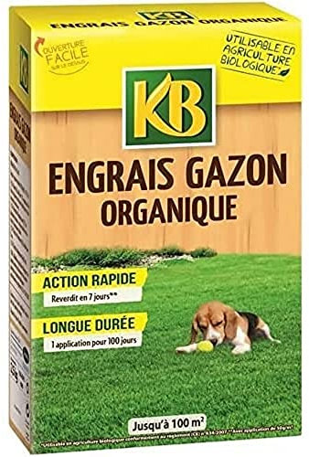 KB Engrais Gazon Organique 2,5 KG KBGAZBIOC
