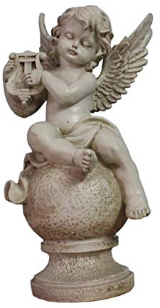 YTOOZ Sculpture décorative d'ange, Statue d'ange en Plein air Ange Beau modèle résine Arts décoratifs Antique Village étang Balcon Cadeau