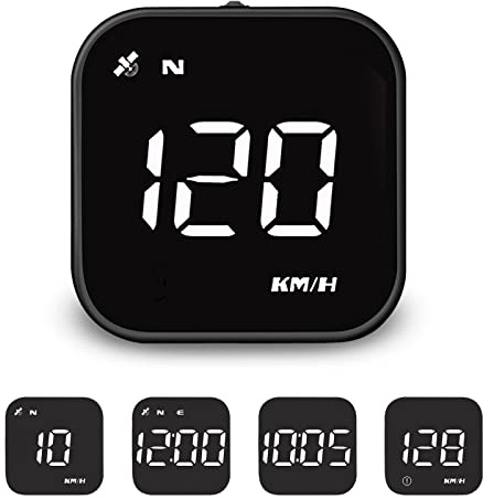 Car HUD GPS Smart Tachimetro Display KMH/MPH, iKiKin 2.0'' Display LCD con Avviso di Fatica Navigazione Bussola Avviso di Velocità per Tutti i Veicoli