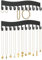 Josmimic Jewellery Holder Wall Necklace Organiser: Necklace Storage for Women, Jewellery Display for Necklace Hanging, Jewelry Hook for Girls, Adhesive Necklace Hanger, Black