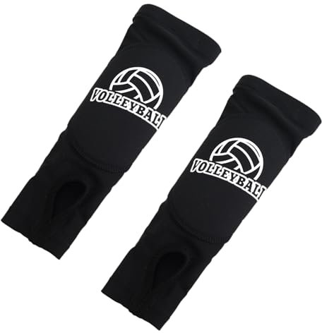 Mangas Brazos Voleibol, Mangas de Brazo de Protección de Voleibol, Voleibol Accesorios, Protectores Brazos Voleibol, Protección Antebrazos Voleibol, para Mujeres Hombres Adolescentes y Jóvenes(Negro)