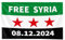علم الثورة السورية Syrien Flagge Grün, 150x90 cm, Syrische Banner, Free Syria Flags, 100% Polyester mit Messing-Ösen, 120g (A)