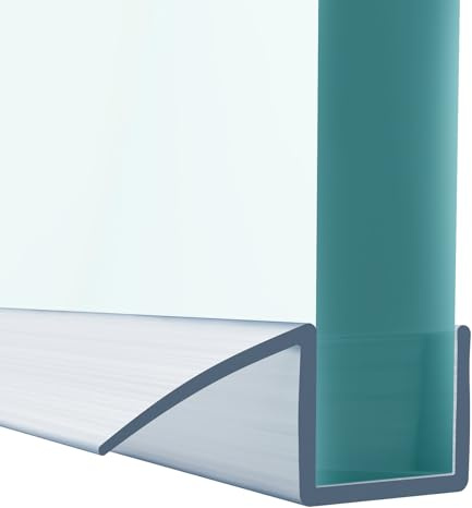 Junta de ducha, junta de cristal para puerta de ducha, 100/200 cm, para puertas de baño, para cristal de 4/6/8 mm de grosor, goma de silicona, flexible (forma de H 1 m, 8-10 m)