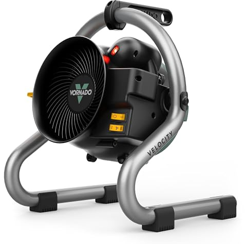 Vornado Velocity HD (2025) Garage Space Heater with Fan, Tilt Head, Advanced Safety Features, Glove-Friendly Controls, Removable Pre-Filter, 6-Foot Power Cord, 2 Speeds, Shop Heater, Black