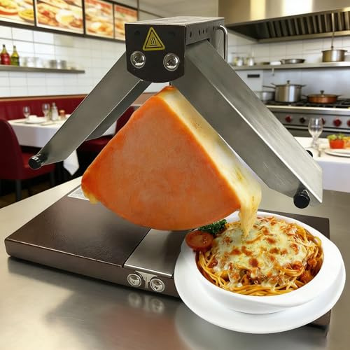 Fundidor De Queso Raclette Eléctrico De Encimera, Fundidor De Queso, Parrilla Raclette, Máquina Para Hacer Media Rueda De Queso, Calentamiento Rápido, Para Cocinas De Restaurantes.