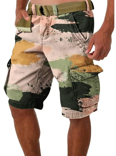 Genérico Pantalones Cortos de Hombre, Trabajo Vaqueros Jeans Bermuda Piratas Pantalon Cargo, Bermudas Deporte Ropa Senderismo Mens Men Corto Ropa de Trabajo para Hombre, XXL