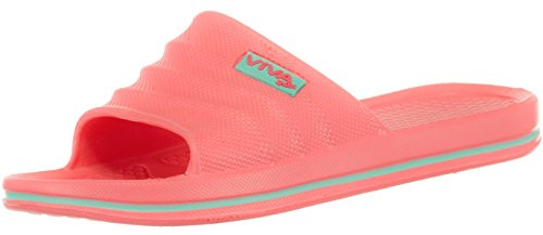 Brandsseller Ciabatte da bagno da donna, con strisce laterali sulla suola, Coral turchese chiaro., 38 EU