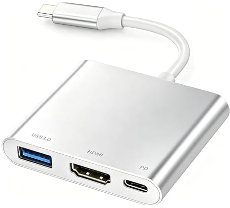 USB-C to HDMI Adapter (Supports 4K / 30Hz) - Type- C 3 in 1 Converter Cable for 2017/2018 MacBook Pro, MacBook, Mac Pro, iMac, Chromebook, & More USB 3.0 Type-C Devices
