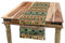 ABAKUHAUS ägyptisch Tischläufer, Lily Scarab, Esszimmer Küche Rechteckiger Dekorativer Tischläufer, 40 x 180 cm, Beige Grün