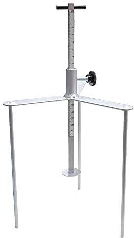Karl Dahm Nivellierbock I Hochwertiges Fliesenleger Werkzeug zur Höhenbestimmung bei Fließestrich I Messbereich 0 cm -18 cm I Stufenlos einstellbar – 12025