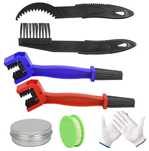 HAKOTOM 6 Stück Fahrrad Reinigungsset Fahrradkette Reinigungsbürste Kettenbürste Kettenreinigungsgerät Fahrradreinigungsbürsten Fahrrad Kettenreiniger Werkzeug für Fahrrad Motorrad