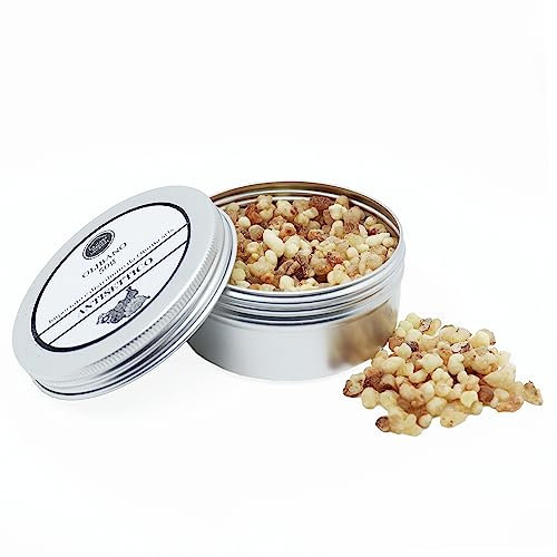 La Casa degli Incensi - Incenso in Grani Olibano Puro e Naturale al 100% del Sudan, Origine Certificata, Qualità Selezionata, Confezione da 50g Ermetica in Alluminio