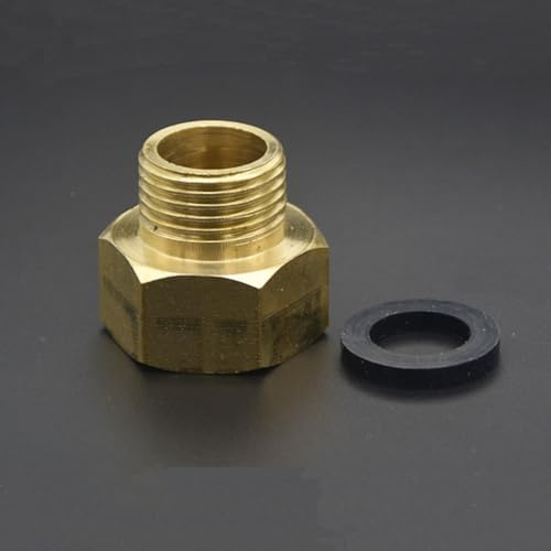 TOOLSTAR Toilet Fill Valve Pipe Adapter, 7/8 Female Thread to 1/2 Male Thread, Bidet Hose Fitting Pipe Adapter Connection (Copper)