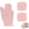 Guittly Ofenhandschuhe Topflappen 4er Set Hitzebeständig Rutschfest, Vintage Rosa, Verdickte Topfhandschuhe aus Baumwolle für Küche, Kochen, Backen