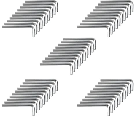 Antrader 4mm Allen Wrench L-Shaped Hex Key Set - Pack of 50