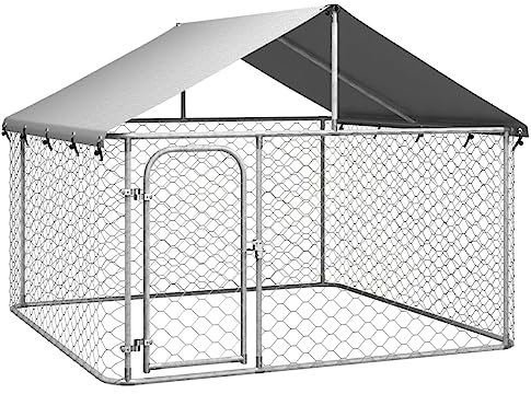 Willood Gabbia per Cani da Esterno con Tetto 200x200x150 cm