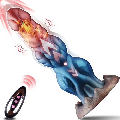 Anal Dildo Monster Dildo Vibratoren Sex Spielzeug für die Männer Frau 5 Stoßfunktion & 10 Vibration für Frauen Männer Heizung, Knot Fantasy Dildo Analdildos G-Punkt & Prostata stimulation