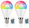 muyuua RGB Modern Lampen Dimmbar Glühbirne - E14 Warmweiß Lampe 4W 3000K Birne mit Fernbedienung Farbwechsel Farbige für Party Bar KTV - 16 Farbe 4 Dynamic Modes (2er-Pack)