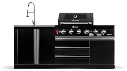 Goriller® Fusion Tight - Cucina all'aperto - in acciaio inox (200x58x90cm) - preassemblato