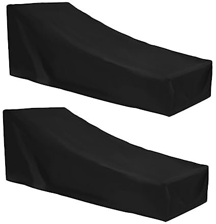 FONDOTIN 2piezas Funda Para Tumbonas De Jardín Cubierta De Oxford Protección Uv y Polvo Para Exterior