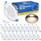 ZIZZLER Spots LED Encastrable Salle de Bain Plafond, Lot de 20, Extra Plat, Trou 68mm, Blanc Neutre 4000K, Etanche IP44, 5W, 220V, Diametre 90mm, Interieur Cuisine Bathroom