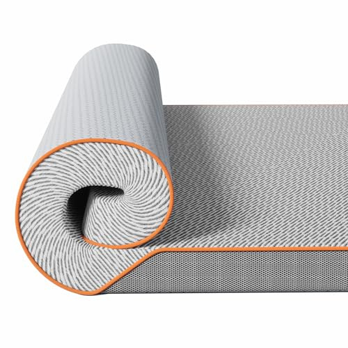 PERLECARE Topper 160 x 200 cm – 7,5 cm de altura, protector de colchón duro H3 H4 grado de dureza con funda de gran anchura, certificado Öko-TEX espuma de gel para cama con somier y sofá cama