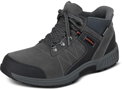 Orthofeet Dalton Orthopedic Men's Hiking Boots, Grey, Size 13