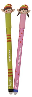 Mr. Wonderful – Set de 2 Stylos Effaçables Bo-Bo au Design Unique et Plein de Charme - Idée Cadeau – Bleu Bo-Bo