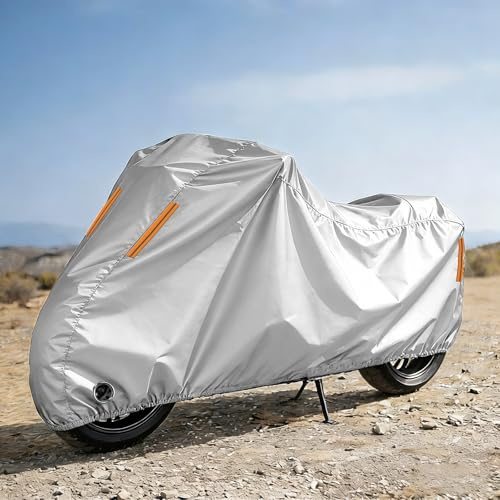 Funda Moto Exterior para Benda LFC 700,Cubierta de Moto Tejido Oxford 210D, Protección Solar contra Polvo con Tiras Reflectantes
