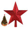 NICEXMAS Weihnachtsbaum Stern - Weihnachtsstern Weihnachtsbaumspitze Baumspitze Spitze Stern Baumschmuck Weihnachtsbaum (23cm, Rot)