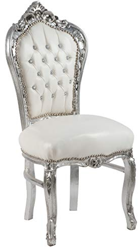 Maxioccasioni Barockstol - silver/vit