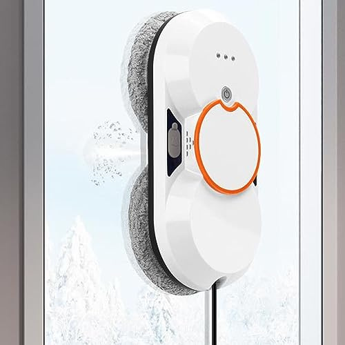Robot Limpiador De Ventanas,Aspirador Ventanas Inteligente 5600pa con Rociador De Agua AutomáTico-Control Remoto, Robot Limpieza Vidrio para Ventanas Interiores/Exteriores Gran Altura,White