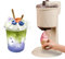 ELIKBH Softeismaschine Eismaschine von Fruit Softeismaschine DIY Obstdessertmaschine für zu Hause Schneekegelmaschine 1 l großes Fassungsvermögen