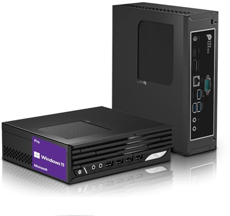 msi PRO DP21 Mini Desktop Computer | 13th Gen Intel 4-Core Processor | 16GB RAM | 512GB SSD | 2-Monitor Support 4K | HDMI | RJ-45 | Wi-Fi | Wired Keyboard & Mouse | Windows 11 Pro | Black