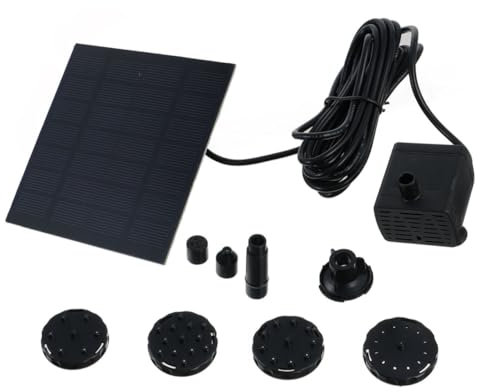 YARNOW Solar-wasser-pumpen-brunnen Solare Wasserpumpe Schwimmende Springbrunnenpumpe Gartenwasserpumpe Vogeltränkebrunnenpumpe Black Plastik