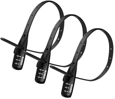 3 Pcs Zip Tie Lock Adjustable Cable Lock for Bicycle, Electric Bicycle, Kids Bike, Helmet, Fridge, Scooter, Cabinets, Drawers, Gates, Fences