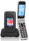 USHINING T3105 4G Unlocked Flip Mobile Phone for Senior with Big Button | 2.8+1.77 Dual Screen | SOS Button | Speed Dial丨Charging Dock丨1200mAh Battery | Use Nano SIM | UK and Irish Version | Black