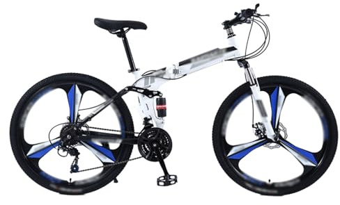 GLSQBVRP Vélo De Montagne Pliable 24/26 À Double Suspension, 21 Vitesses, Cadre en Acier À Haute Teneur en Carbone, pour Adultes, Hommes, Femmes Et Adolescents A,26 inch