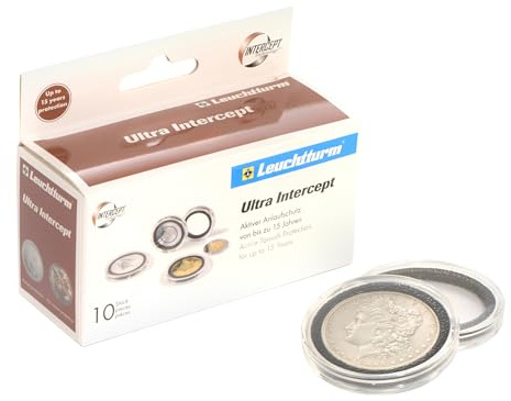 Leuchtturm1917 ULTRA coin capsules Intercept 30 mm, pack of 10