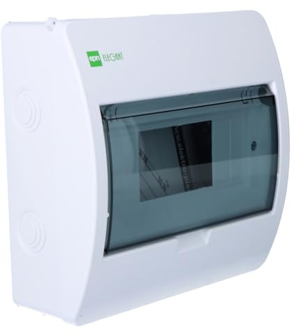 Elektro-Plast Boîte à fusibles avec couvercle transparent IP40 - Montage en saillie - 8 modules - 1 rangée